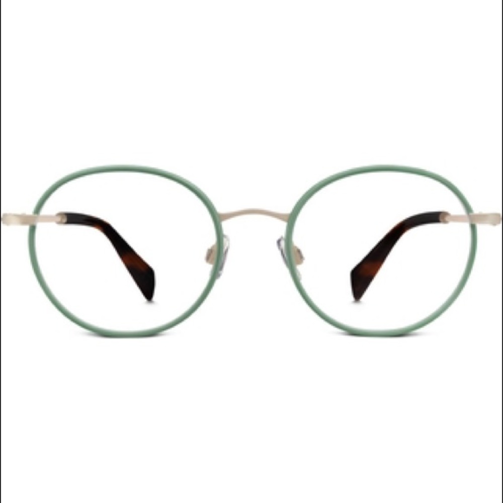 ISO Warby Parker Milton frames in aloe green